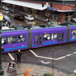 Portland Streetcar Rolling Winter Lights