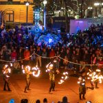Opening Fire Show at Pioneer Courthouse Square