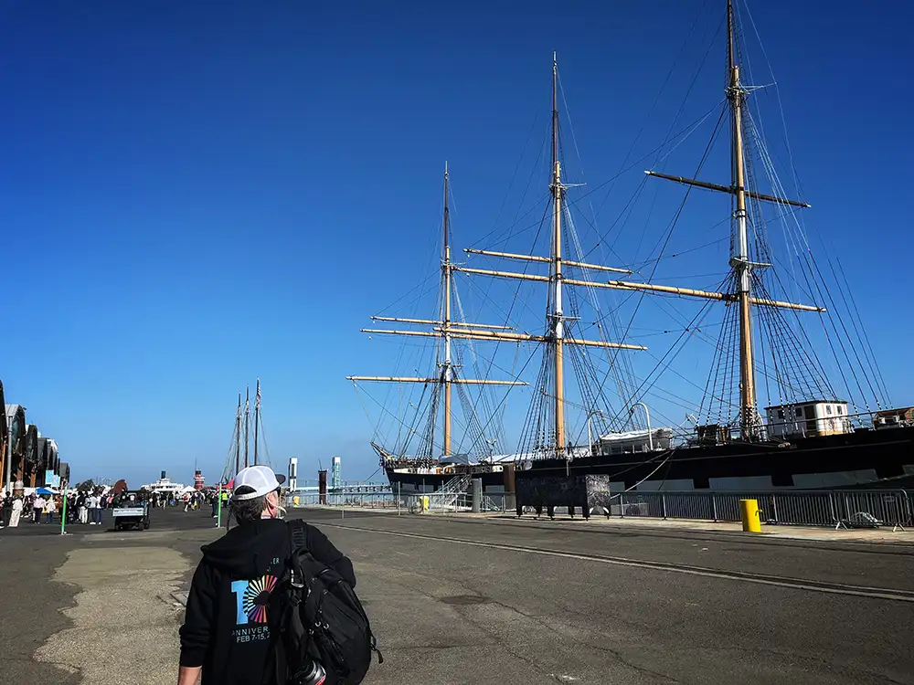 Tall ship docked at Mare Island in Vallejo CA