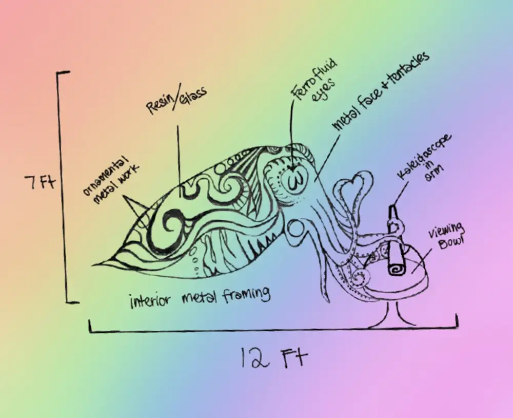 digital sketch of a cuttlefish