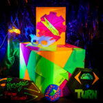 glowing black lit packages